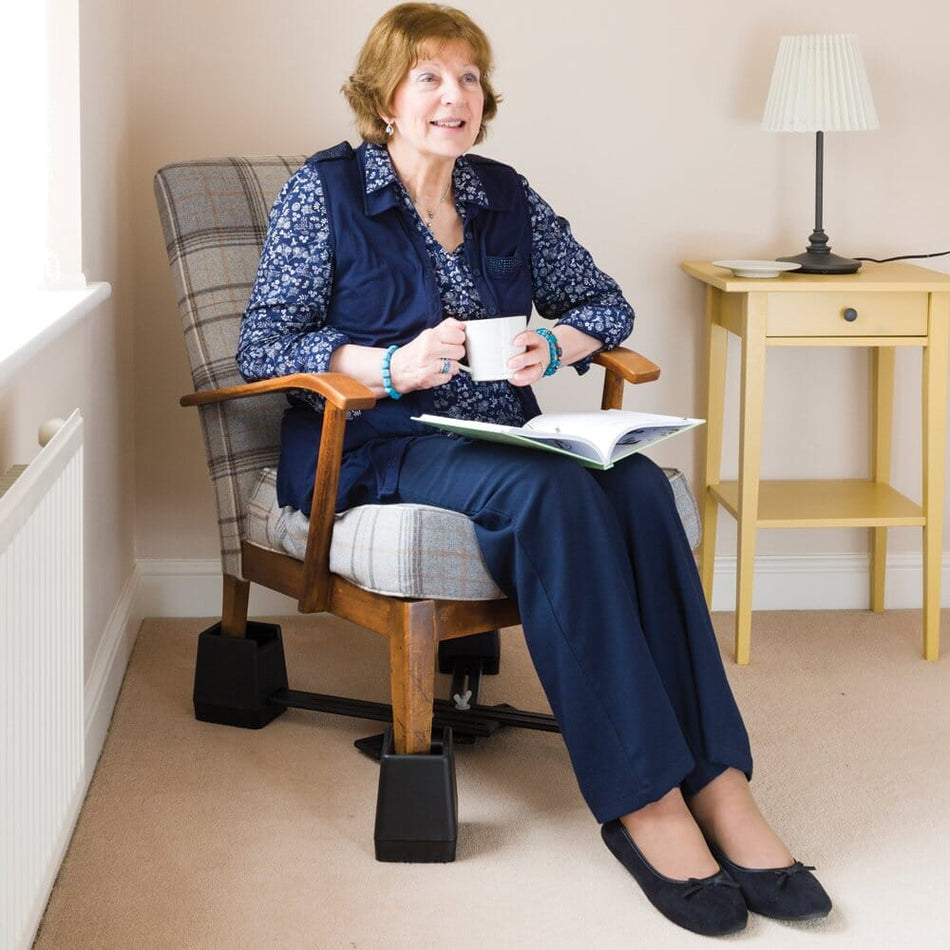 Alternative view of Langham Linked Chair Raiser, showing different angle or usage.