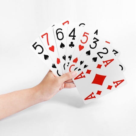 Image of Large Print Pack of Playing Cards on a plain background.