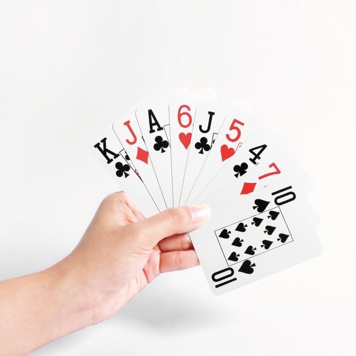 Close-up of a feature of Large Print Pack of Playing Cards.
