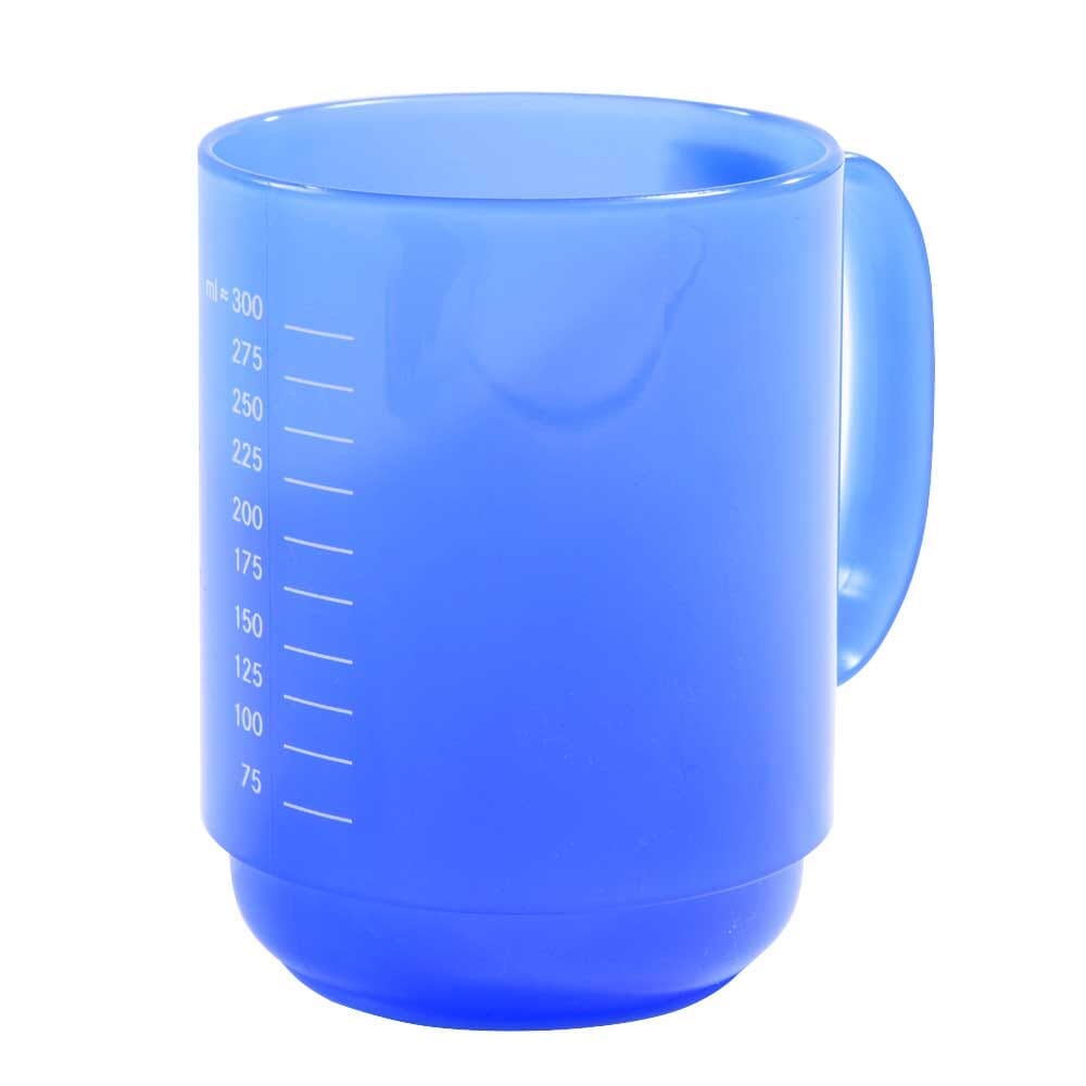 Image of Large Round Handle Mug-BLUE on a plain background.