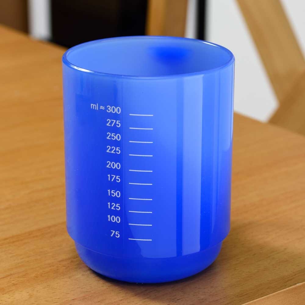 Alternative view of Large Round Handle Mug-BLUE, showing different angle or usage.