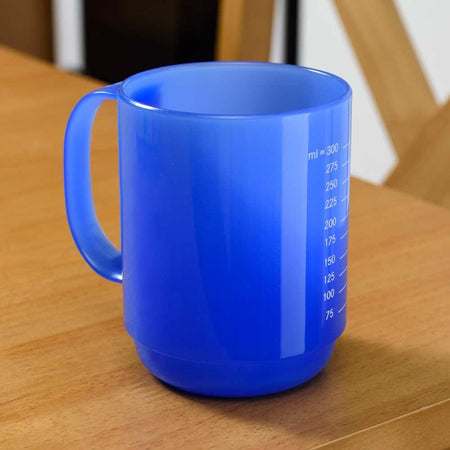 Close-up of a feature of Large Round Handle Mug-BLUE.