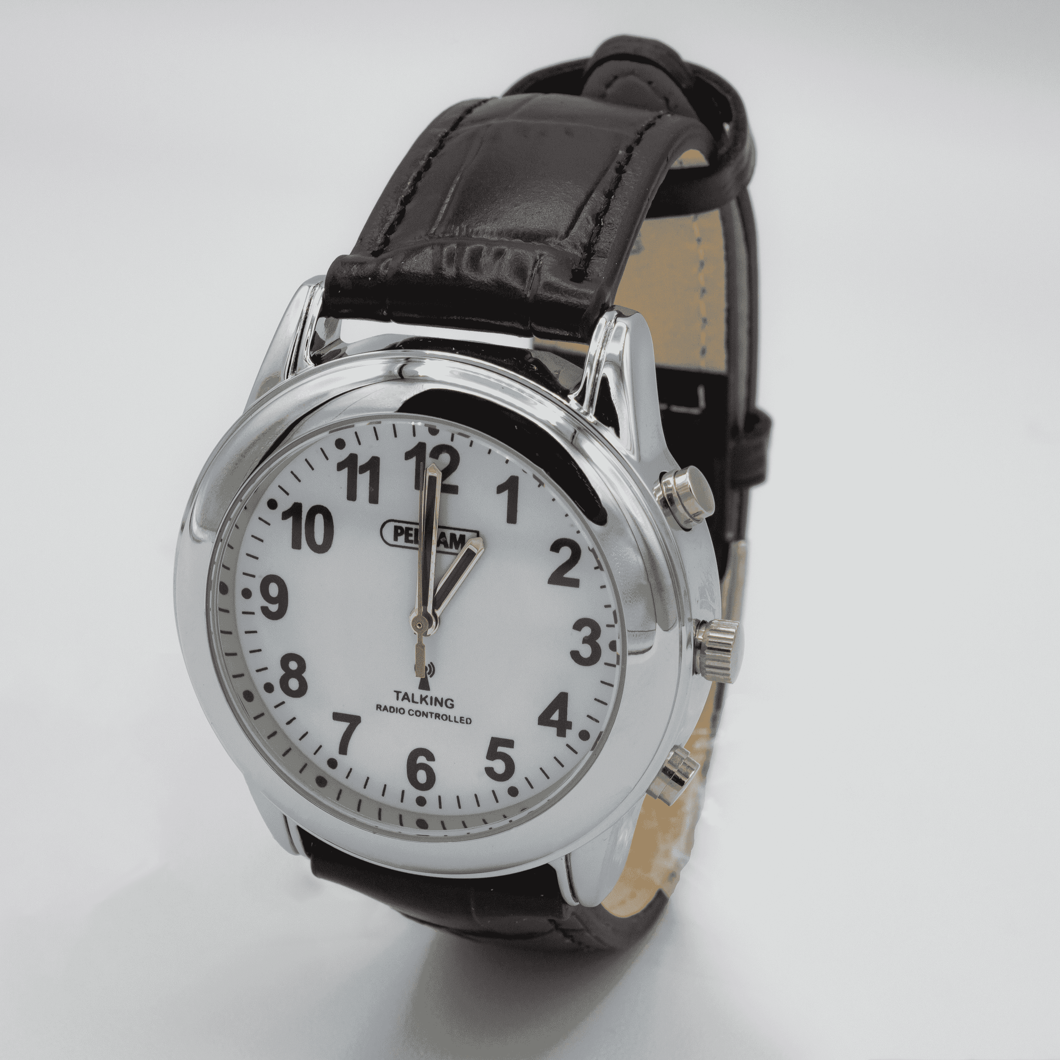 Alternative view of Lifemax Gents Talking Atomic Watch with Leather Strap, showing different angle or usage.