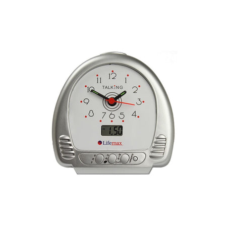 Alternative view of Lifemax Talking Alarm Clock, showing different angle or usage.