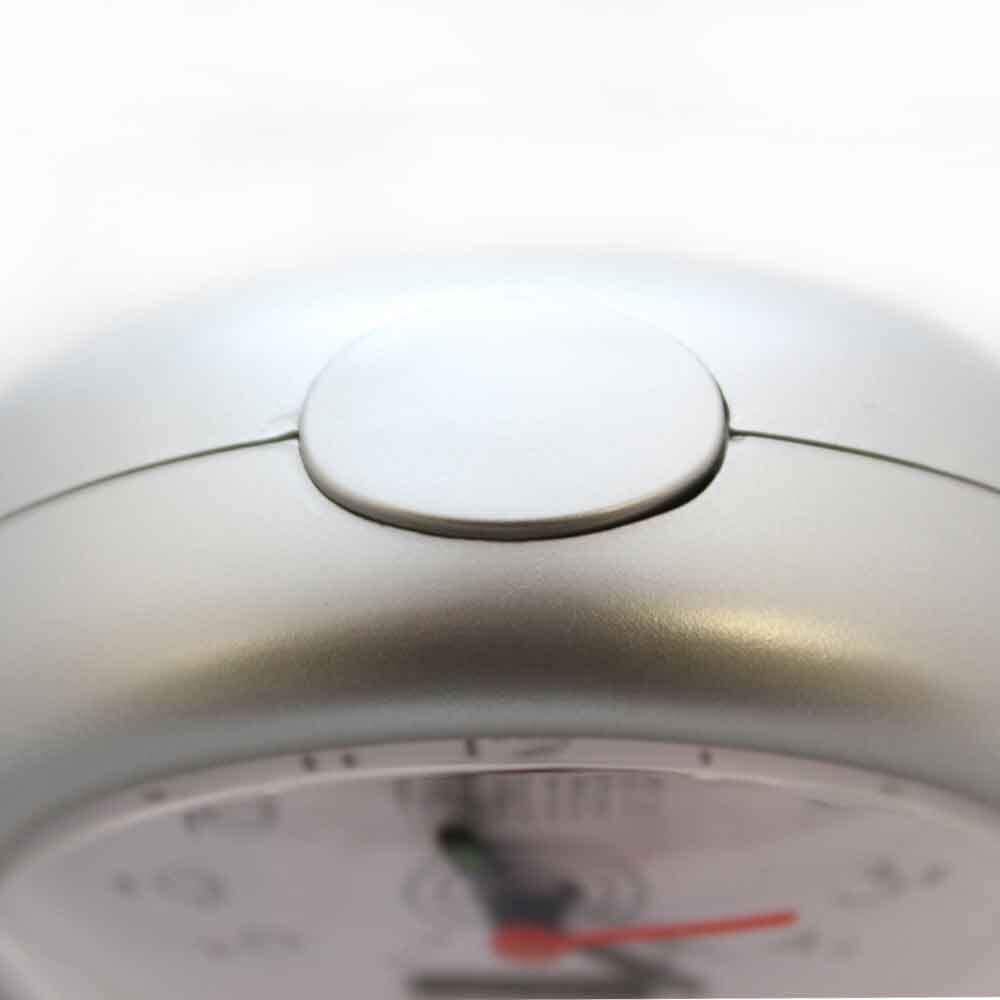 Diagram or packaging of Lifemax Talking Alarm Clock highlighting dimensions or features.