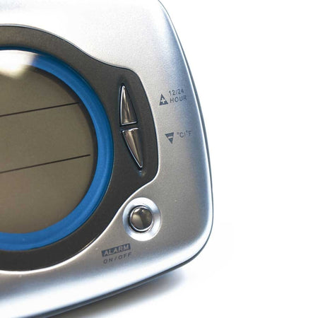 Diagram or packaging of Lifemax Vibration Alarm Clock highlighting dimensions or features.