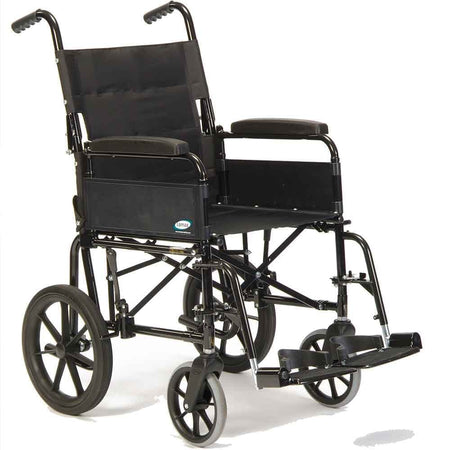 Image of Lomax Uni 9 Attendant Controlled Wheelchair on a plain background.