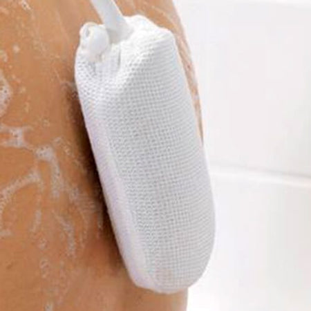 Image of Long Handled Back Washer-2 Spare Wash Cloths on a plain background.