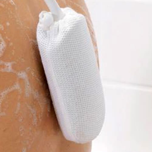 Image of Long Handled Back Washer-2 Spare Wash Cloths on a plain background.