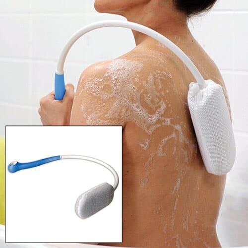 Alternative view of Long Handled Back Washer, showing different angle or usage.