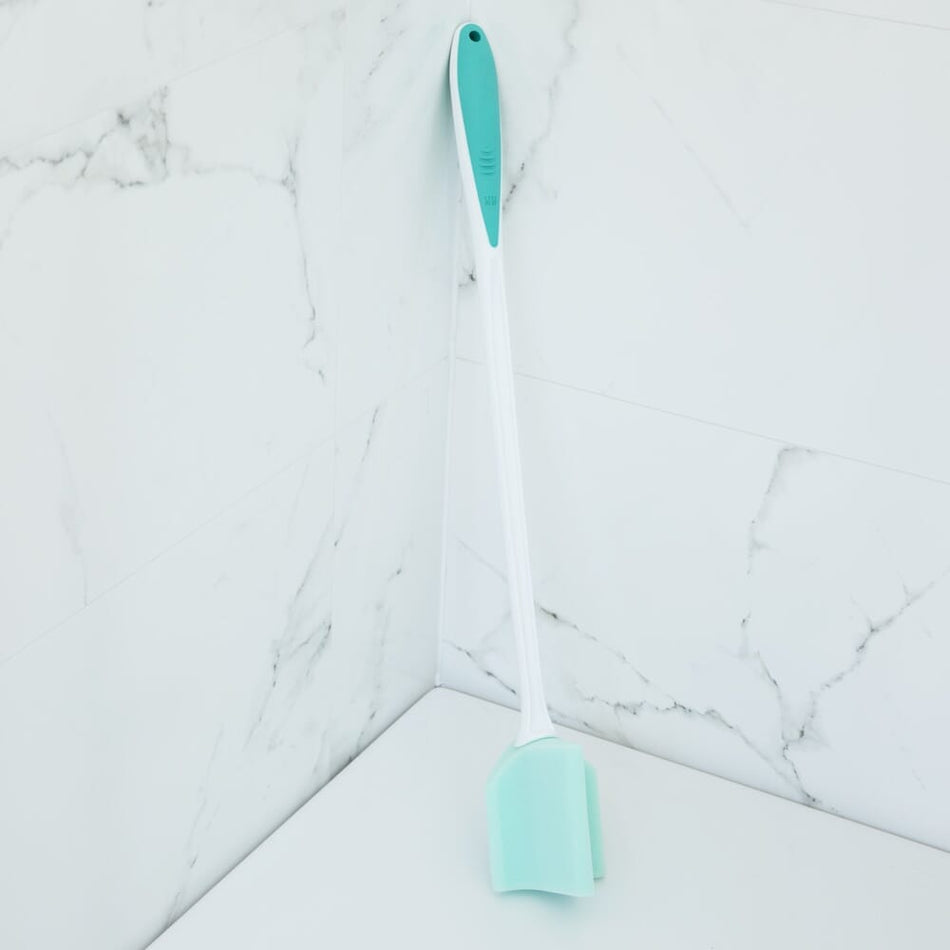 Alternative view of Long Handled Sponge Toe Washer, showing different angle or usage.