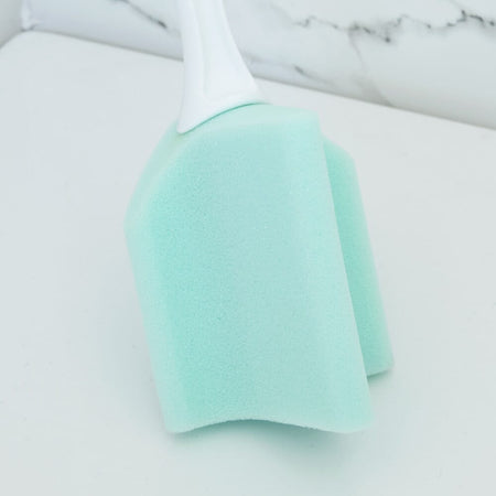 Close-up of a feature of Long Handled Sponge Toe Washer.