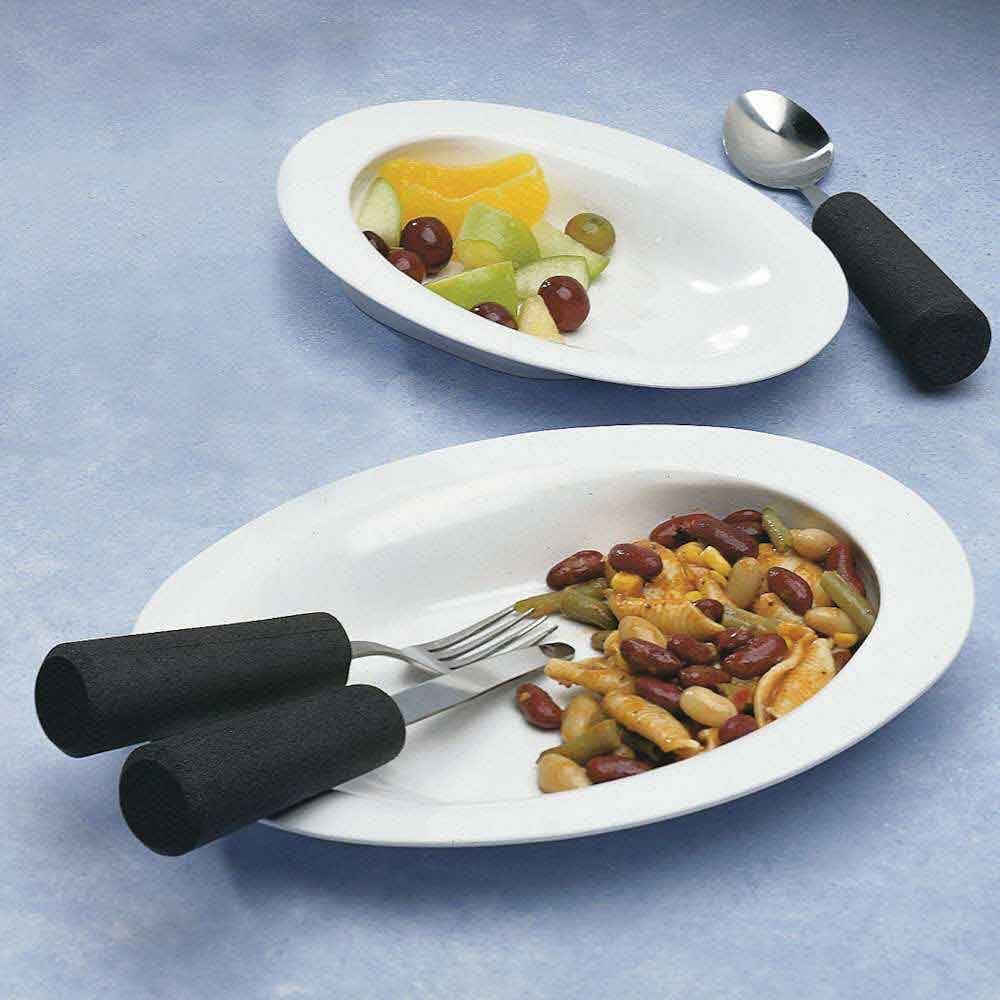 Lifestyle image of Manoy Large High Sided Plate being used in a real-life setting.