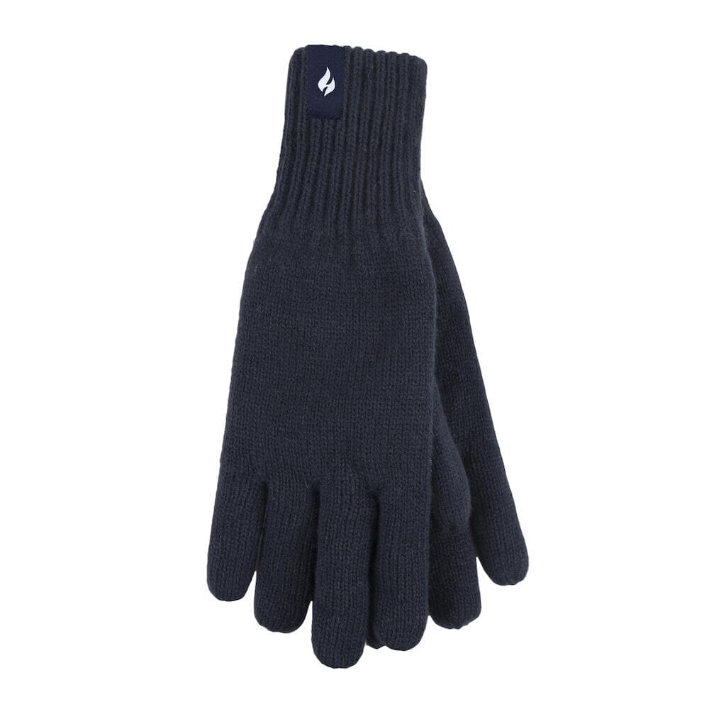Pair of Mens Heat Holders Arvid Gloves arthritis gloves on a plain background, showing the open-finger design and stretchy fabric.