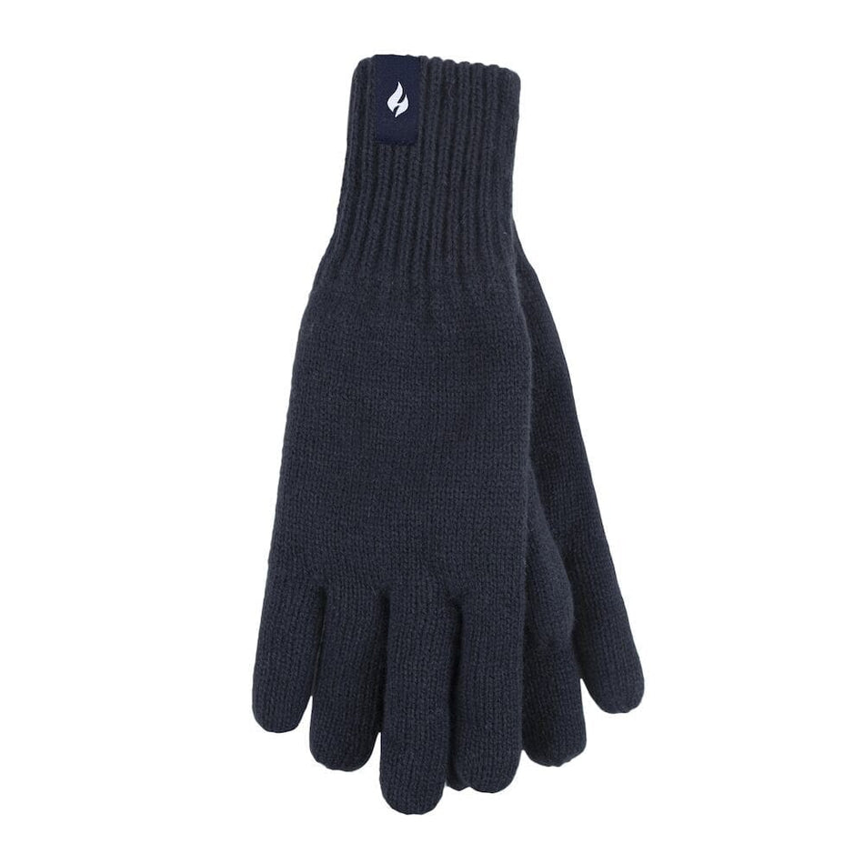 Pair of Mens Heat Holders Arvid Gloves arthritis gloves on a plain background, showing the open-finger design and stretchy fabric.