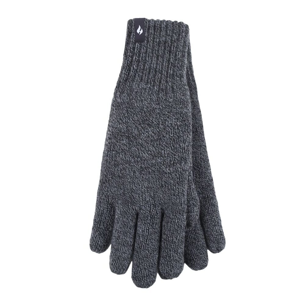 Pair of Mens Heat Holders Arvid Gloves arthritis gloves on a plain background, showing the open-finger design and stretchy fabric.