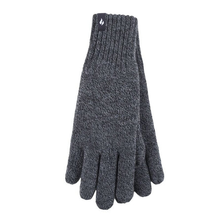 Pair of Mens Heat Holders Arvid Gloves arthritis gloves on a plain background, showing the open-finger design and stretchy fabric.
