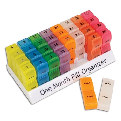 Image of Monthly Pill Organiser on a plain background.