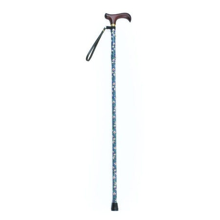 Close-up of the handle on Morris Mini Folding Walking Stick walking stick, highlighting the ergonomic grip.