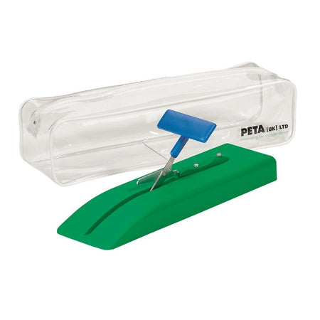 Close-up of a feature of Mounted Table Top Scissors Size 45mm round ended.