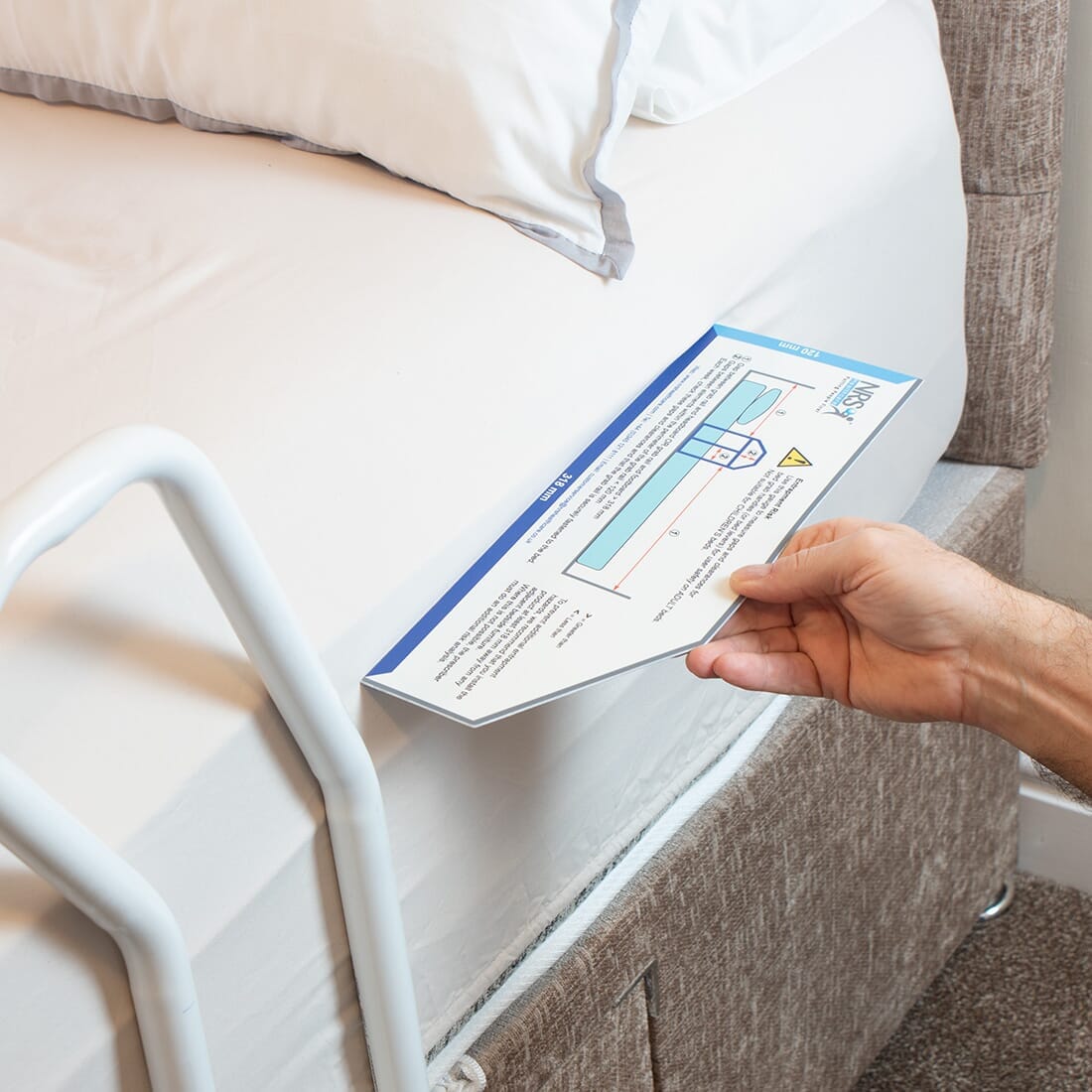 Close-up of a feature of NRS 2-In-1 Bed Rail.