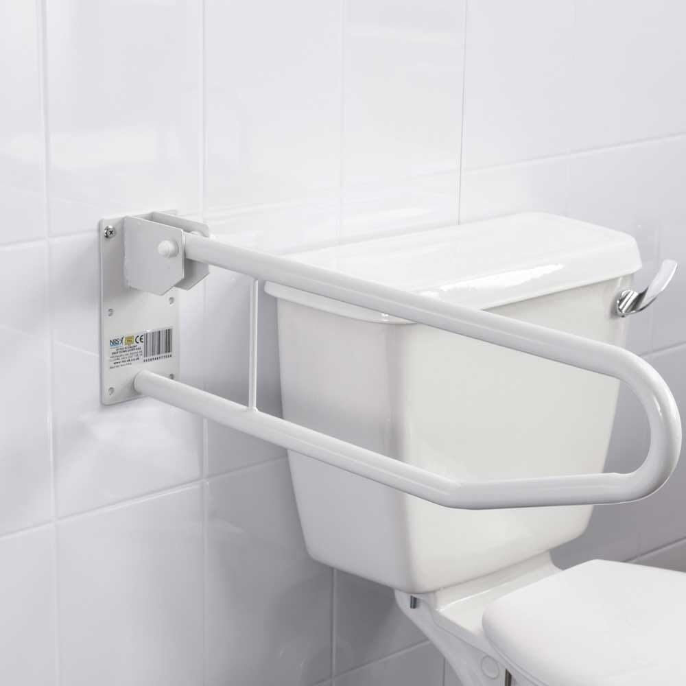 Image of NRS Drop Down Toilet Support Rail on a plain background.