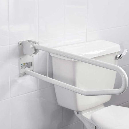 Image of NRS Drop Down Toilet Support Rail on a plain background.