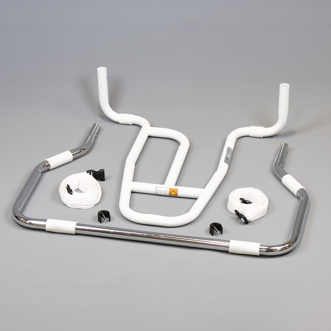 Angled view of NRS EasyFit Bed Grab Rail showing its shape, whether straight, curved or right-angled.