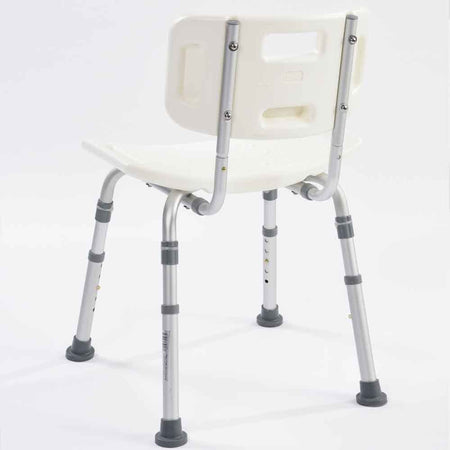 NRS Economy Shower Chair folded flat or partially folded to show compact storage (if applicable).