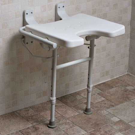 Close-up of a feature of NRS Economy Wall Mounted Shower Seat.