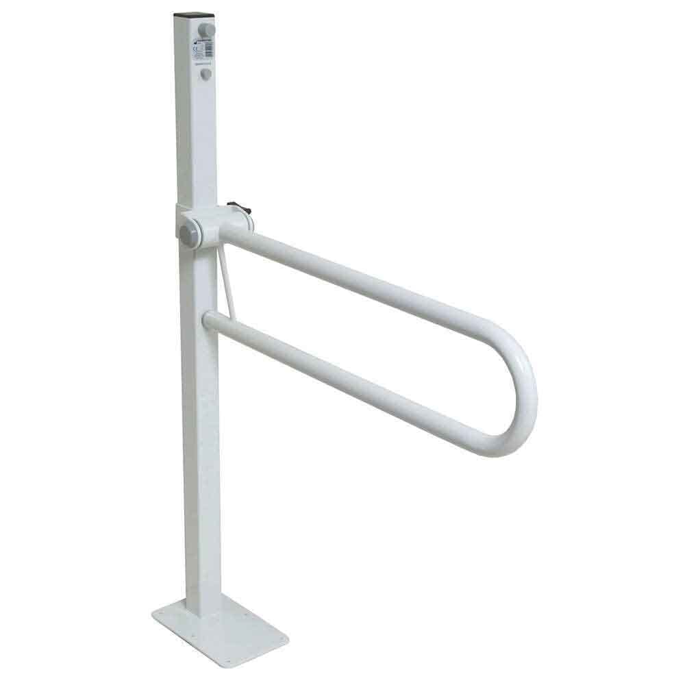 Image of NRS Floor Fixed Toilet Support Rail on a plain background.