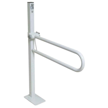 Image of NRS Floor Fixed Toilet Support Rail on a plain background.