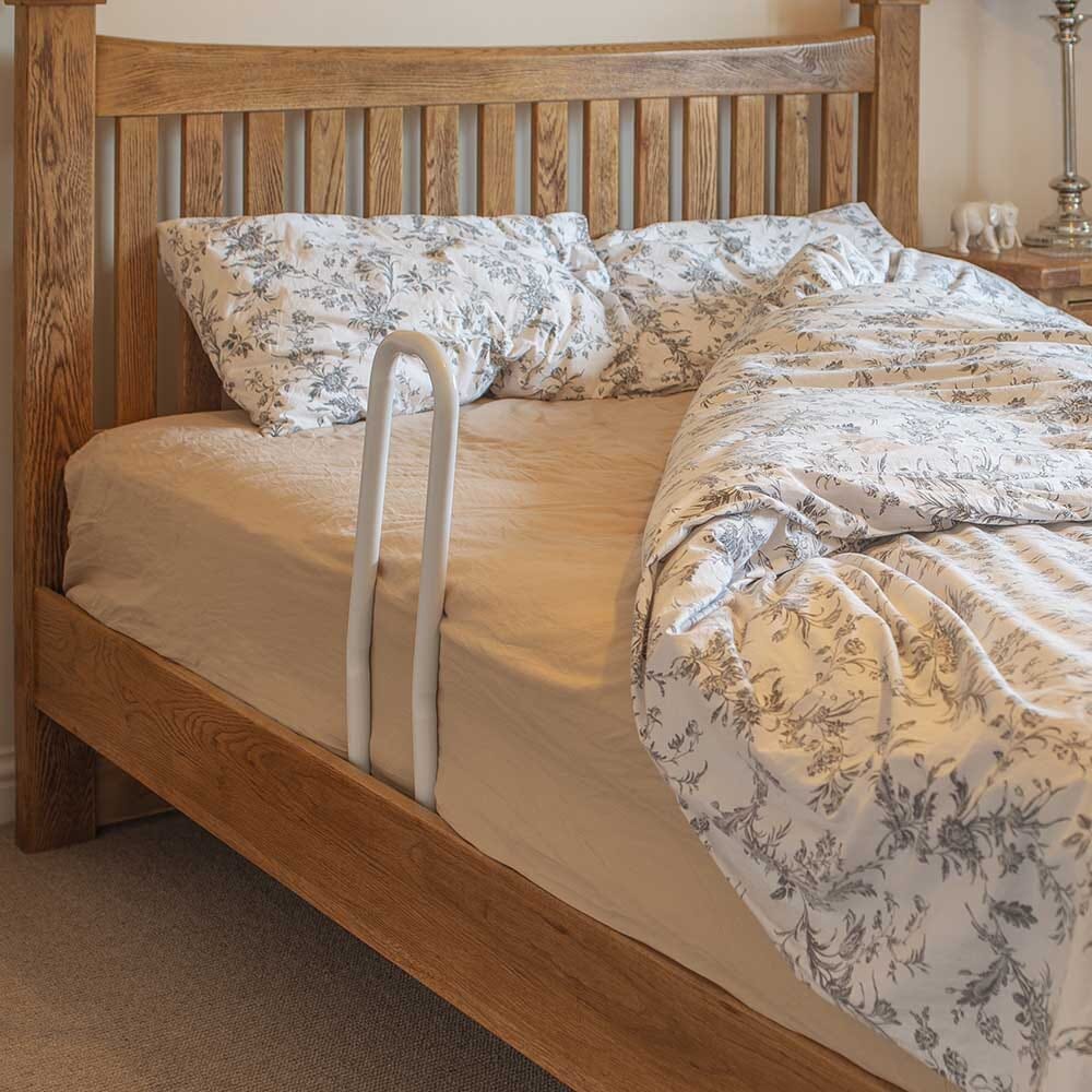 Image of NRS Folding Easy Fit Bed Rail on a plain background.
