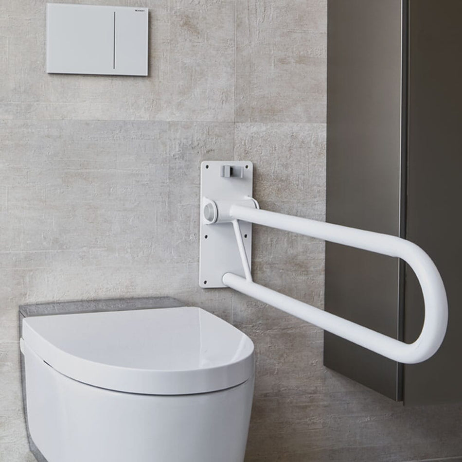 Image of NRS Folding Toilet Support Rail on a plain background.