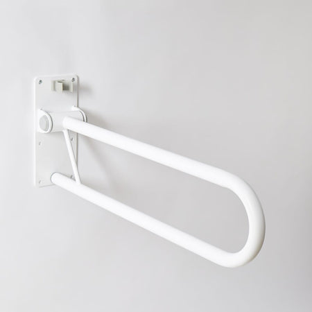 Lifestyle image of NRS Folding Toilet Support Rail being used in a real-life setting.