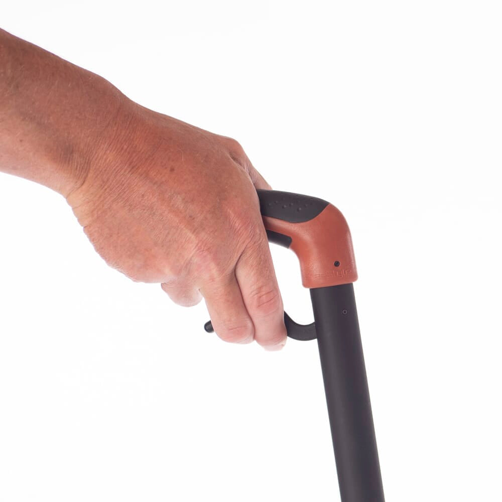 Close-up of the ferrule or base of NRS Freestyle Grab and Go Walking Stick walking stick, showing the non-slip tip.