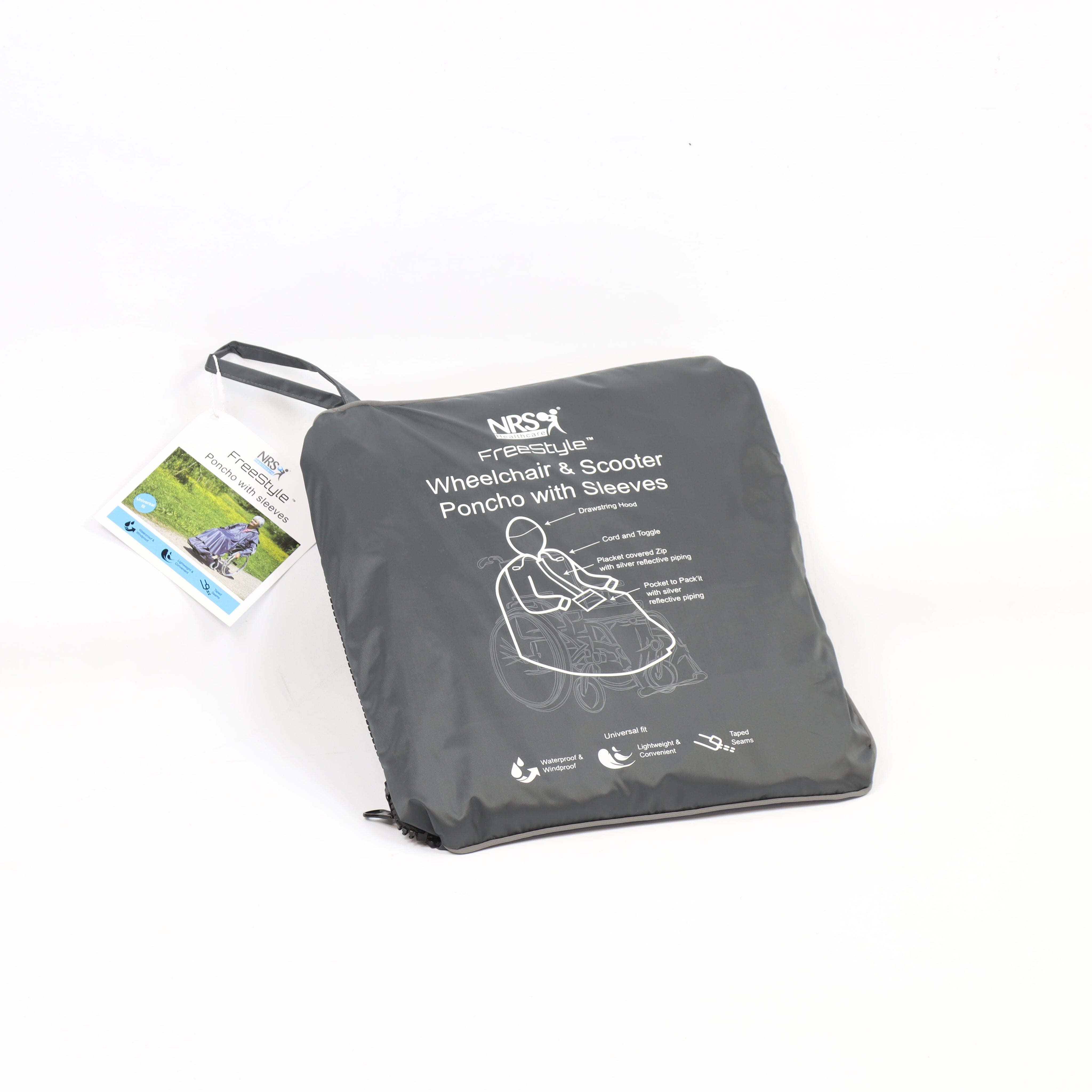 Close-up of a feature of NRS Freestyle Sleeved Mobility Scooter Poncho.