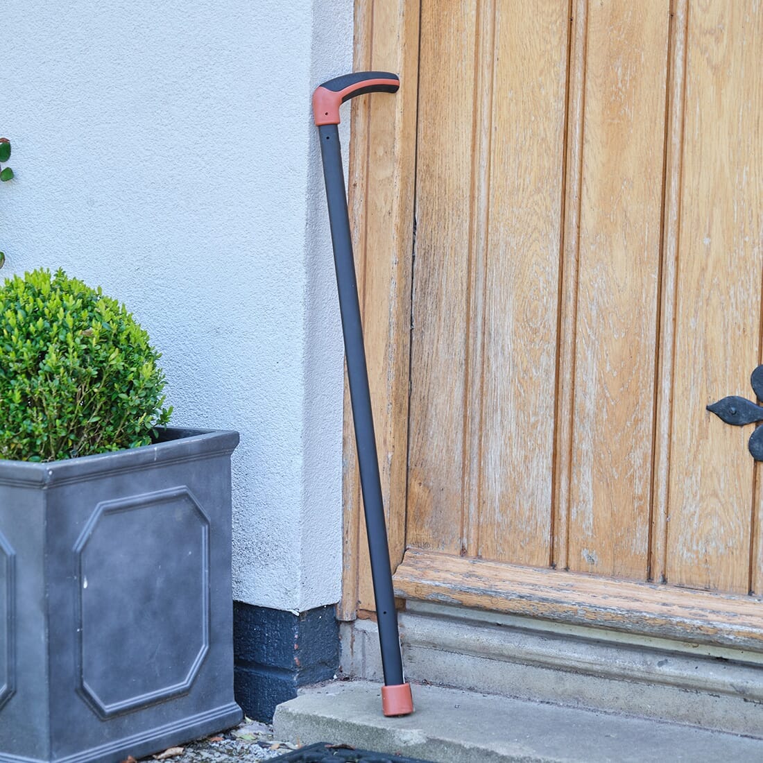 NRS Freestyle Walking Stick walking stick in use by a person, demonstrating balance and support.
