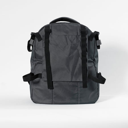 NRS Freestyle Wheelchair Crutch Bag: detail shot of the height-adjustable shaft with holes and locking pin.