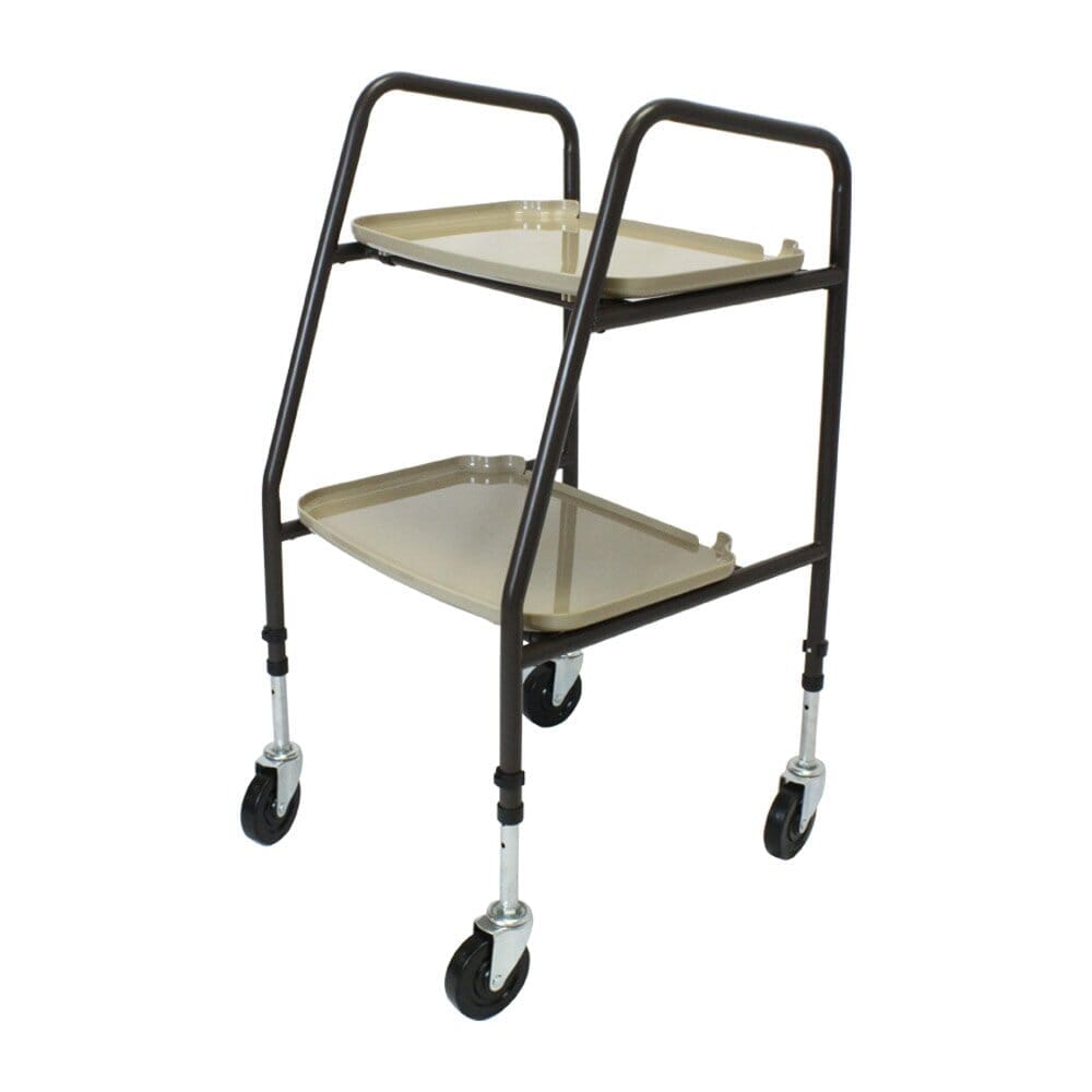 Diagram or packaging of NRS Home Helper Wheeled Trolley highlighting dimensions or features.