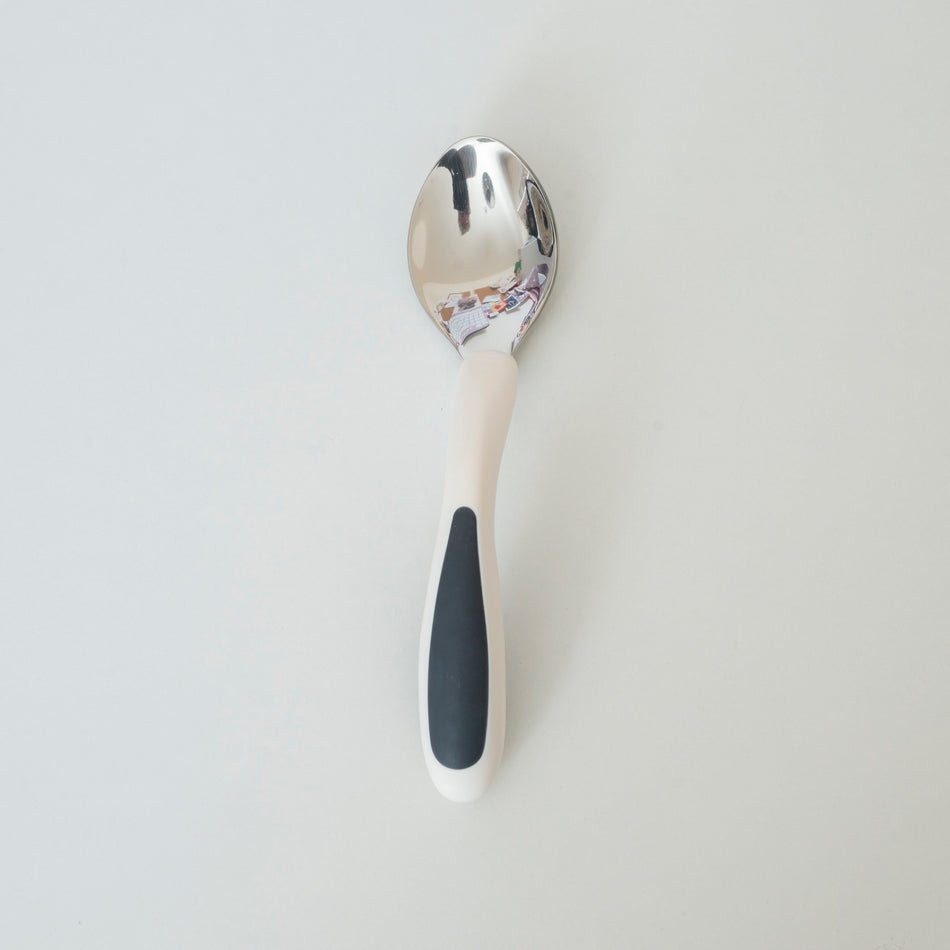 Image of NRS Kura Care Right Angled Spoon on a plain background.