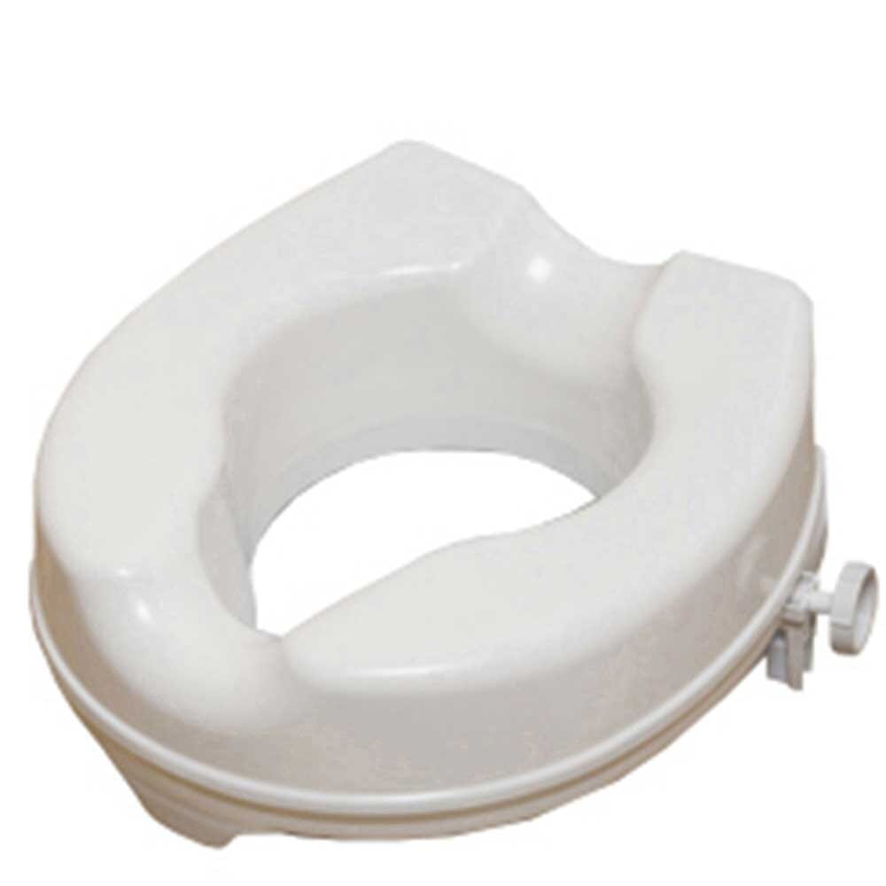 Lifestyle image of NRS Linton Plus Raised Toilet Seat-100mm being used in a real-life setting.