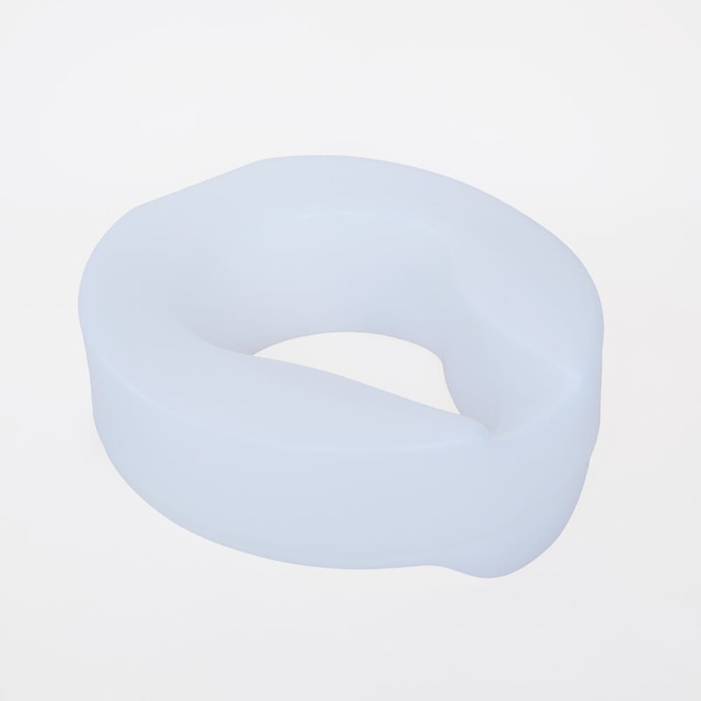 Diagram or packaging of NRS Linton Plus Raised Toilet Seat-50mm highlighting dimensions or features.
