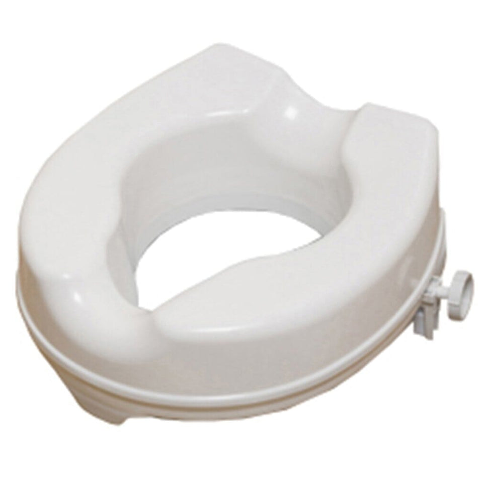Image of NRS Linton Plus Raised Toilet Seat on a plain background.