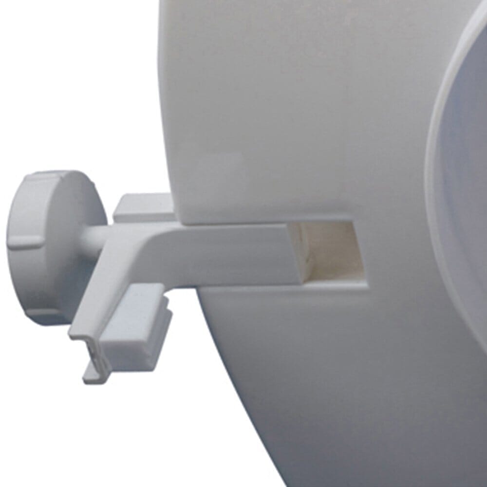 Close-up of a feature of NRS Linton Plus Raised Toilet Seat.