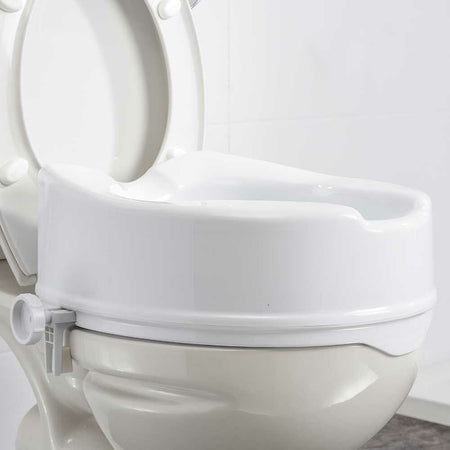 Close-up of a feature of NRS Linton Plus Raised Toilet Seat.