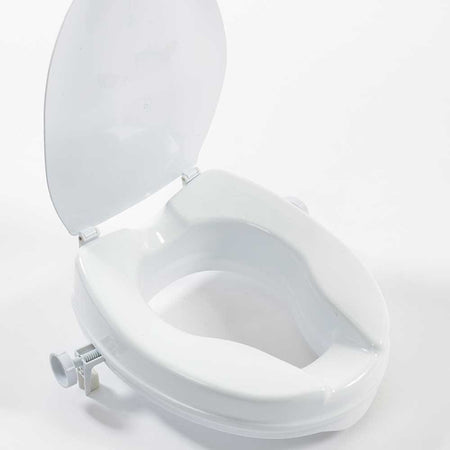 Close-up of a feature of NRS Linton Plus Raised Toilet Seat with Lid.