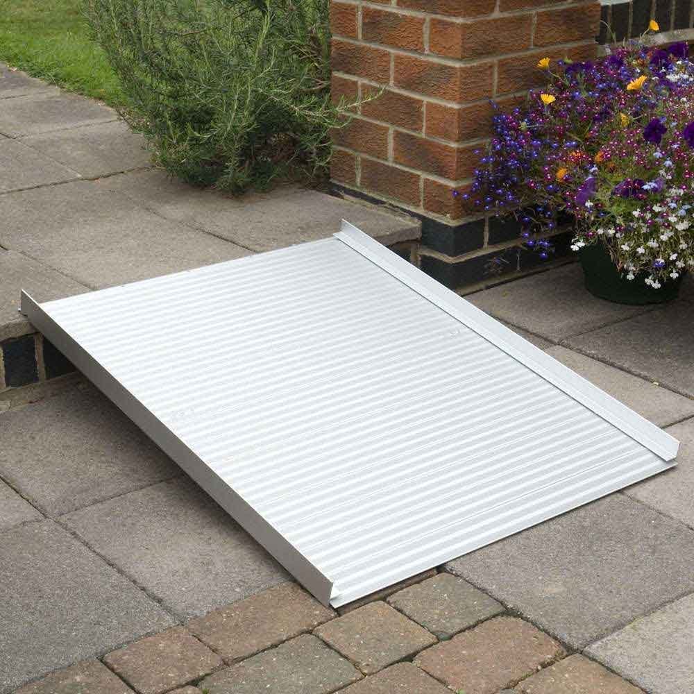 Alternative view of NRS Mobility Care Roll-Up Portable Ramp, showing different angle or usage.