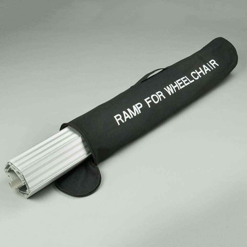 Close-up of a feature of NRS Mobility Care Roll-Up Portable Ramp.