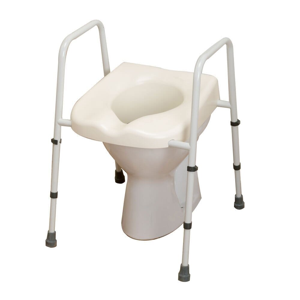 Image of NRS Mowbray Toilet Frame with Seat on a plain background.